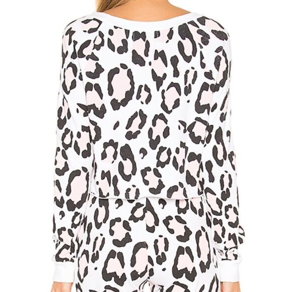 NWT Wildfox Beach House Leopard Crop Sweatshirt - Picture 3 of 10